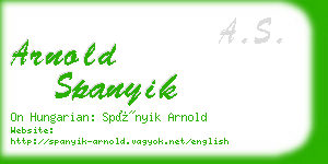 arnold spanyik business card